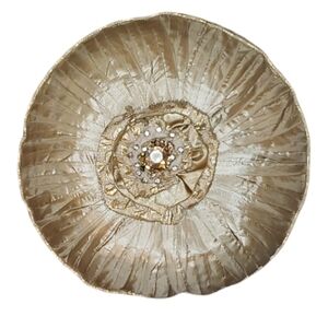 Gorgeous Champagne Jeweled Round 16" Pillow | NWT